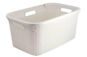 CURVER KOSZ NA PRANIE "NATURAL STYLE" 45L   /KREMOWY