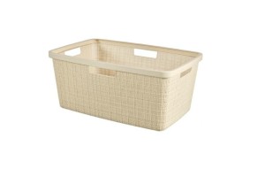 CURVER KOSZ NA PRANIE JUTE 46L   /KREMOWY