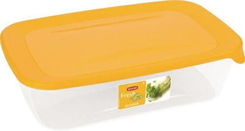 CURVER POJEMNIK NA ŻYWNOŚĆ "FRESH&GO" PROSTOKĄTNY 1L   /ŻÓŁTY/  TRANSPARENTNY