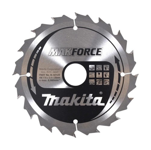 MAKITA PIŁA TARCZOWA  170x30x16z MAKFORCE DREWNO >>>B-32122