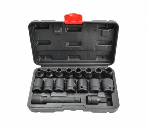 AWTOOLS ZESTAW NASADEK UDAROWYCH 1/2" 15cz./8-24mm/ KRÓTKIE BLACK LINE
