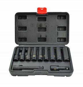 AWTOOLS ZESTAW NASADEK UDAROWYCH 1/2" 11cz./8-21mm/ DŁUGIE BLACK LINE