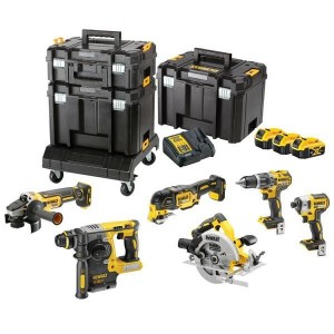 DEWALT ZESTAW COMBO 18V DCK685P3T (DCD796, DCF887, DCH273, DCG405, DCS570, DCS355) 3x5,0Ah 3xTSTAK WÓZEK