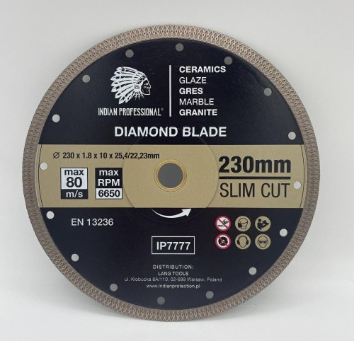 TARCZA DIAMENTOWA 230mm SLIM CUT  INDIAN PROFESSIONAL