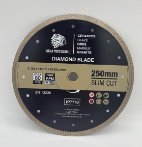 TARCZA DIAMENTOWA 250mm SLIM CUT  INDIAN PROFESSIONAL