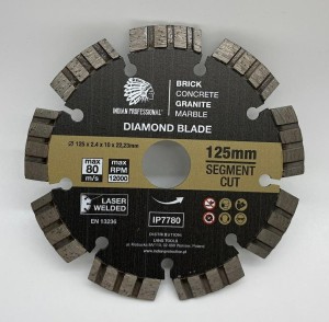 TARCZA DIAMENTOWA 125mm SEGMENT TURBO CUT / INDIAN PROFESSIONAL